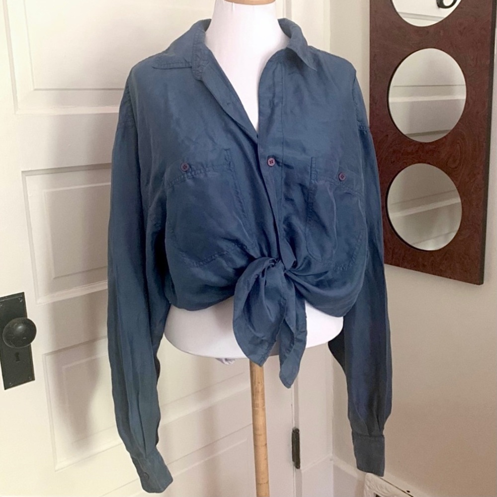 100% Silk Button Down